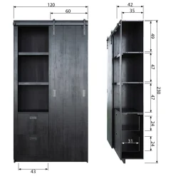 New vtwonen Wandkast Slide Barn