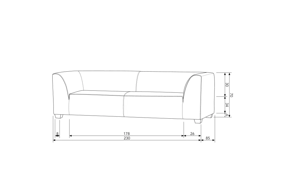 3-Zits Loungebank Hollandia|vtwonen Outlet