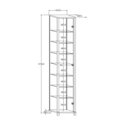Clearance W Vitrinekast Lucero