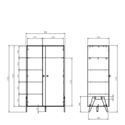 Discount Wehkamp Home 2-Deurs Kledingkast Quinn