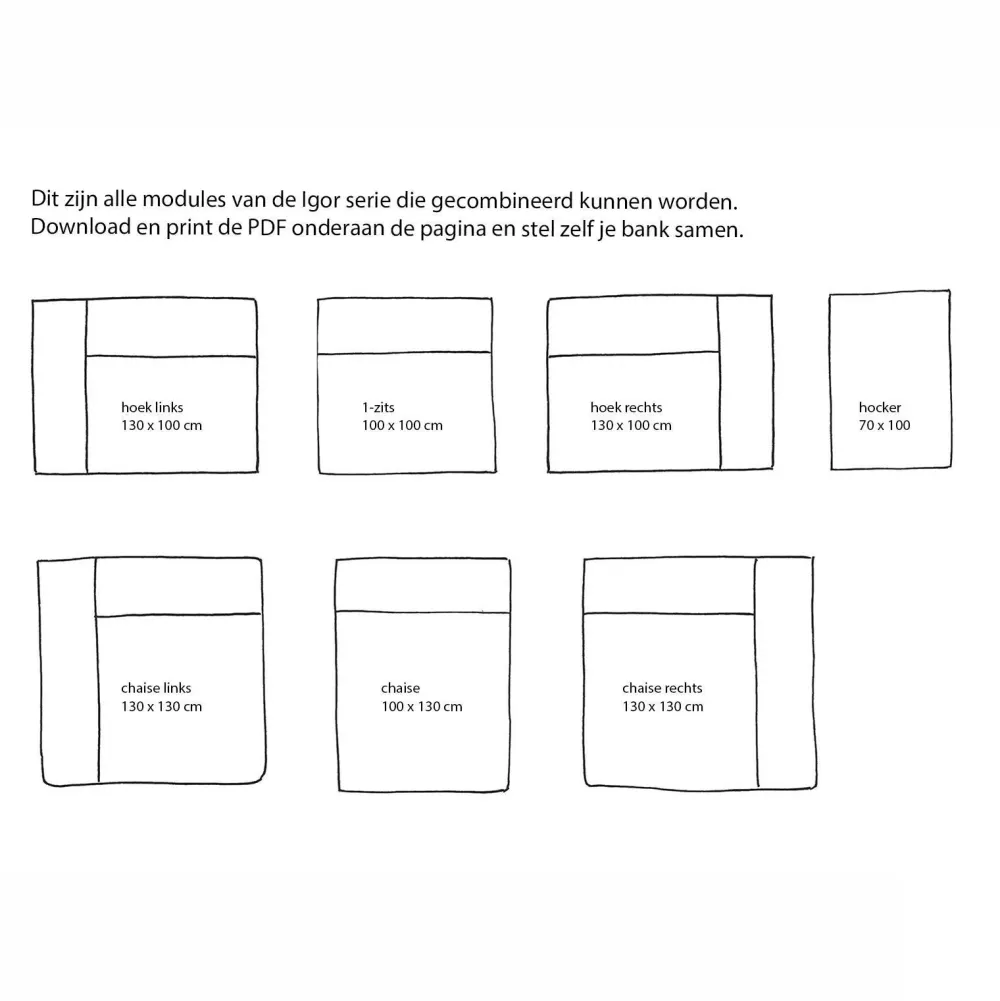Clearance Wehkamp Home Igor Modulair Bankelement (Chaise Rechts)