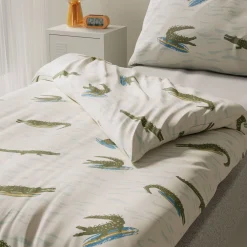 Sale Wehkamp Home Katoenen Dekbedovertrek 1 Persoons Surfin Croco (140X200 Cm)