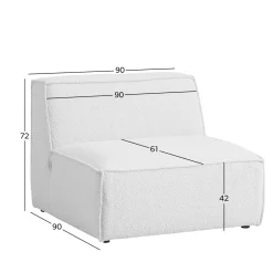 Store Wehkamp Home Newton Modulair Bankelement (Boucle ) (1-Zits)