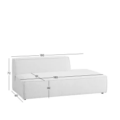 Shop Wehkamp Home Newton Modulair Bankelement (Boucle ) (2-Zits Halve Rug Links)