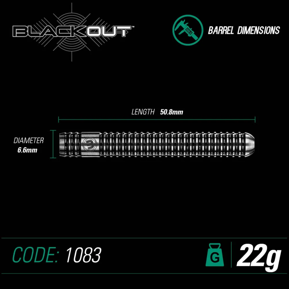 Blackout Steeltip Dartpijlen 22Gr|Winmau Flash Sale