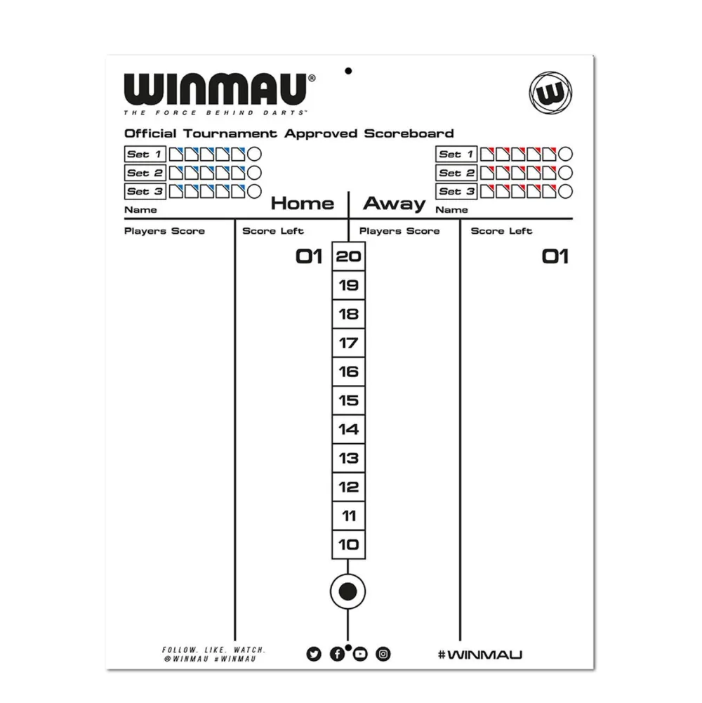 Whiteboard Scoreboard 40 X 30|Winmau Sale