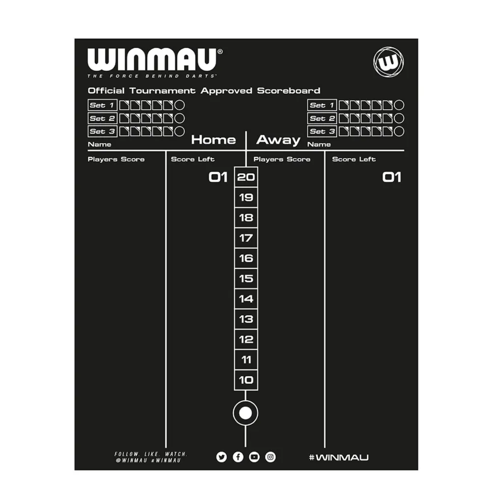 Whiteboard Scoreboard 40 X 30|Winmau Sale