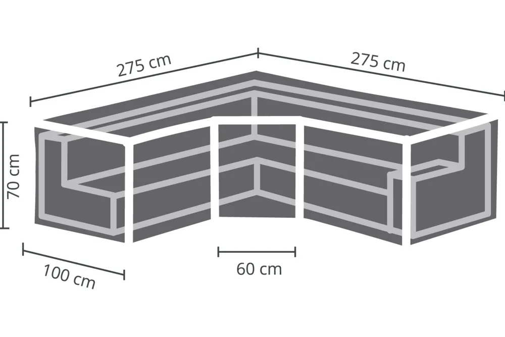 Tuinmeubelhoes L-Vorm 275 Trapezium|Winza Outdoor Covers Sale