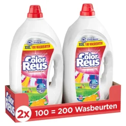 Outlet Witte Reus Color Reus Gel - Vloeibaar Wasmiddel - Gekleurde Was - Voordeelverpakking - 2 X 100 Wasbeurten - 200 Wasbeurten