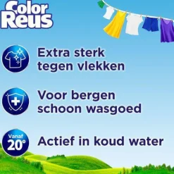 Sale Witte Reus Color Reus Gel - Vloeibaar Wasmiddel - Gekleurde Was - Voordeelverpakking - 6 X 19 Wasbeurten - 114 Wasbeurten