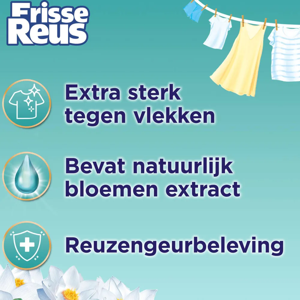 Clearance Witte Reus Gel Lotus - Vloeibaar Wasmiddel - Witte Was - Voordeelverpakking - 6 X 19 Wasbeurten - 114 Wasbeurten