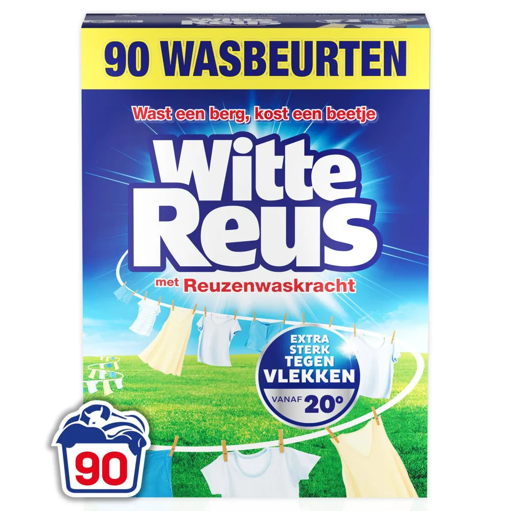 Fashion Witte Reus Poeder - Waspoeder - Witte Was - Grootverpakking - 90 Wasbeurten
