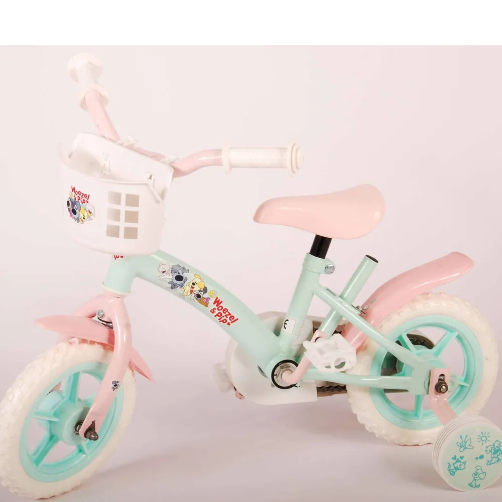 Kinderfiets 10 Inch Mintgroen/ Roze|Woezel & Pip Flash Sale