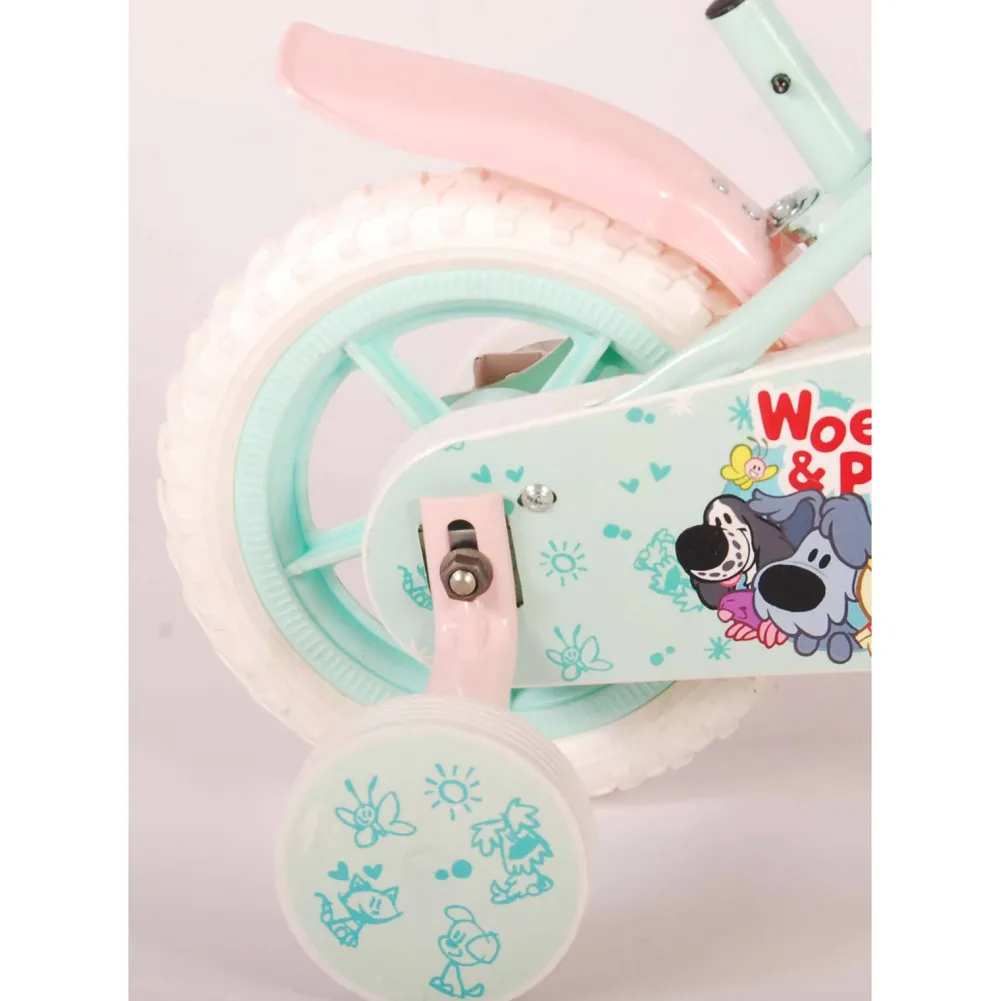 Kinderfiets 10 Inch Mintgroen/ Roze|Woezel & Pip Flash Sale