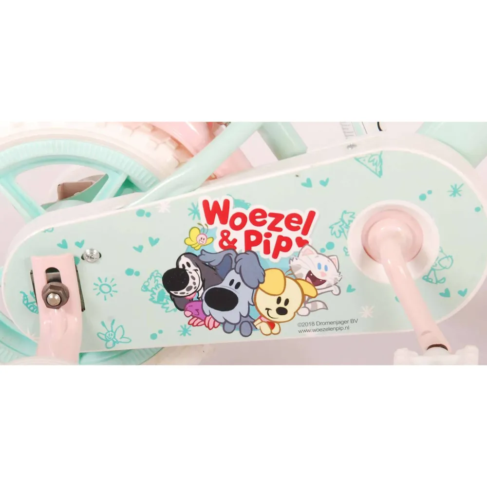 Kinderfiets 10 Inch Mintgroen/ Roze|Woezel & Pip Flash Sale