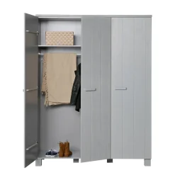 Discount Woood 3-Deurs Kledingkast Dennis