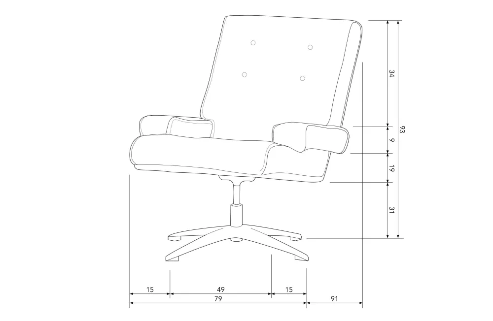 New WOOOD Exclusive Draaifauteuil William