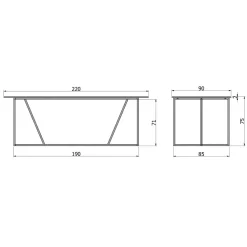 Cheap WOOOD Exclusive Eettafel Silas 220 Cm