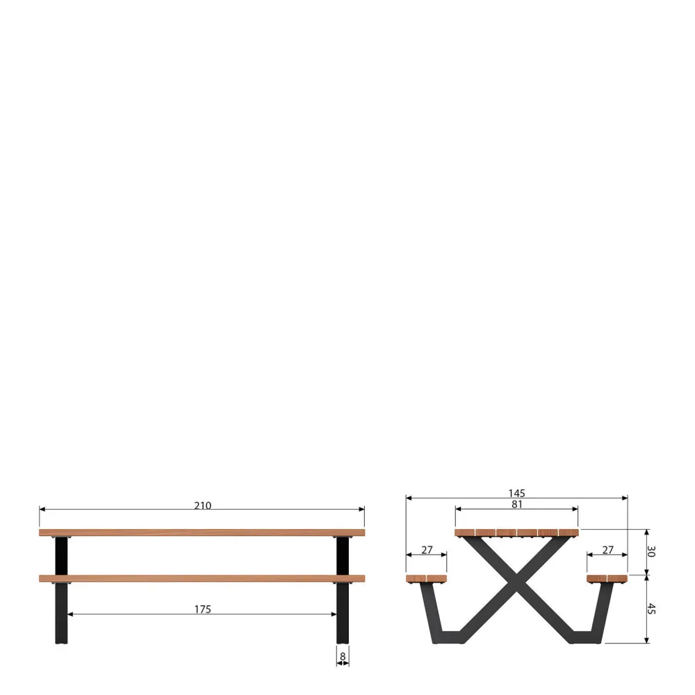 Picknicktafel Tablo (145X210 Cm)|Woood Online