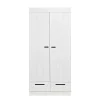 Clearance Woood Connect Kast 2-Deurs Met Lade - Grenen - Wit - 195X94X53 Connect