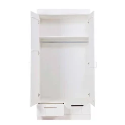 Clearance Woood Connect Kast 2-Deurs Met Lade - Grenen - Wit - 195X94X53 Connect