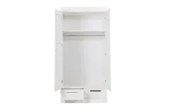 Clearance Woood Connect Kast 2-Deurs Met Lade - Grenen - Wit - 195X94X53 Connect