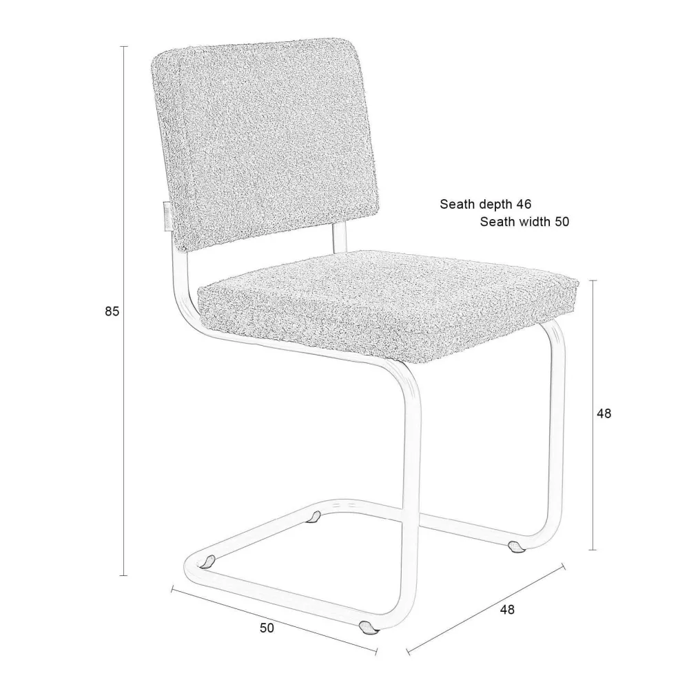 Discount Zuiver Eetkamerstoel (Set Van 2) Ridge Soft