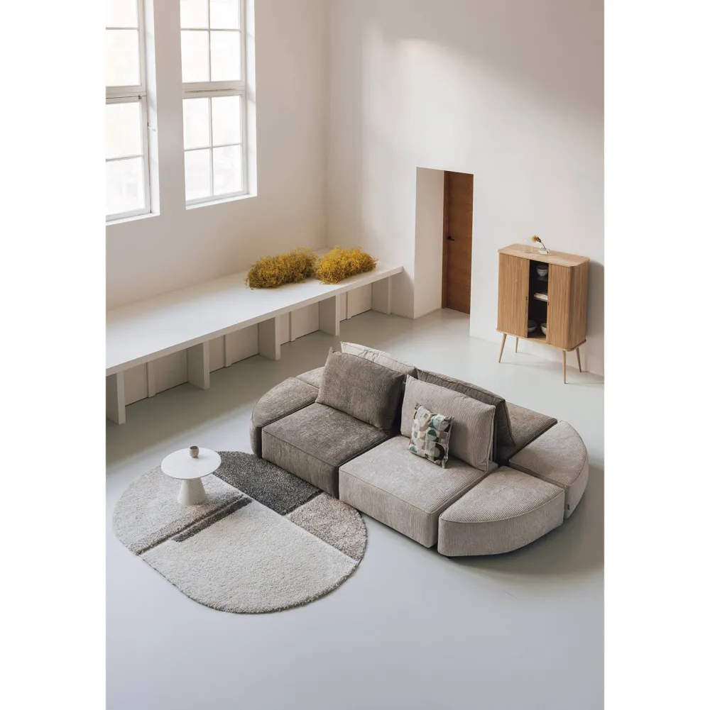Outlet Zuiver Hunter Modulair Bankelement (Poef Halfrond Links)