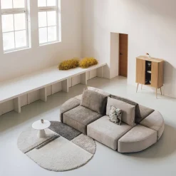 Outlet Zuiver Hunter Modulair Bankelement (Poef Halfrond Links)