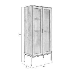 Discount Zuiver Vitrinekast Hardy